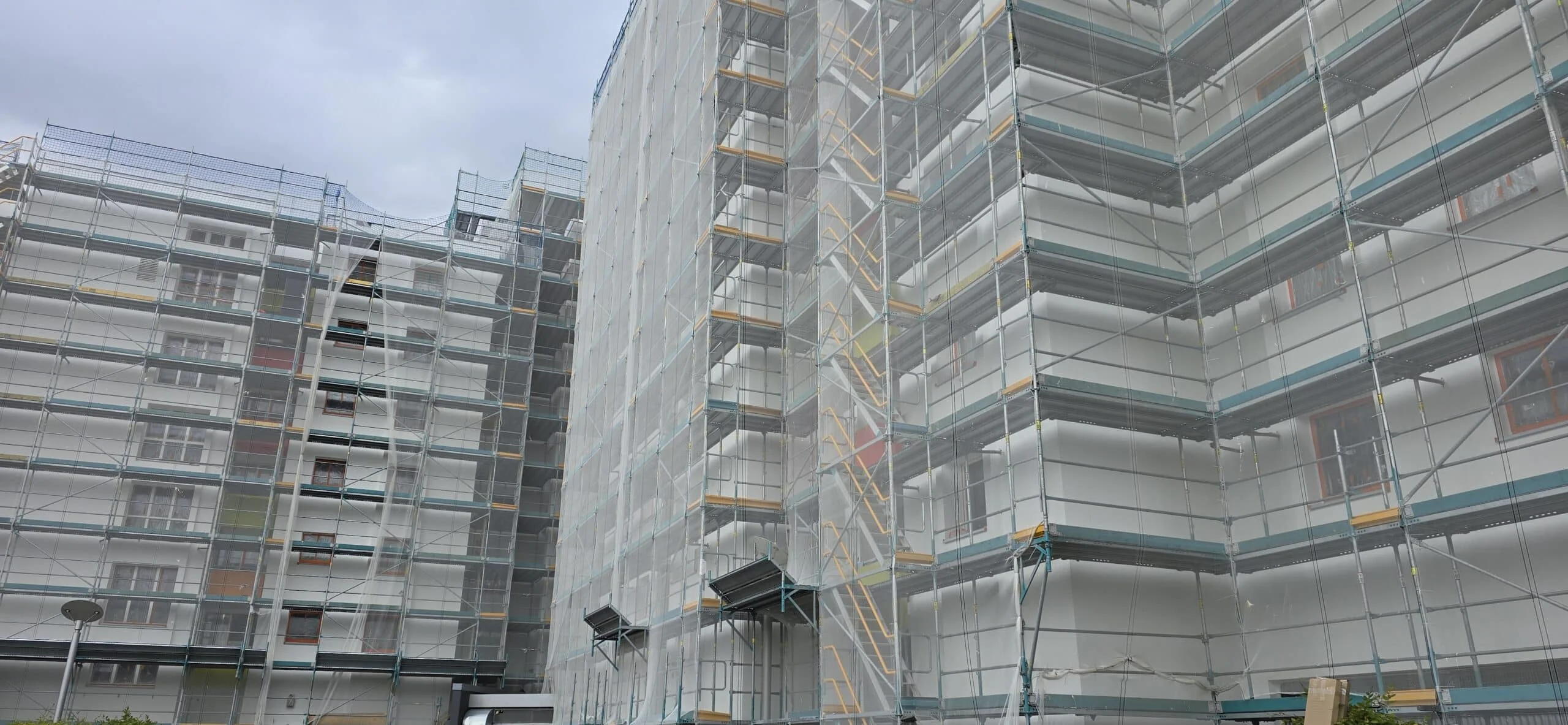Baustelle in Hamburg mit Fassadenarbeiten